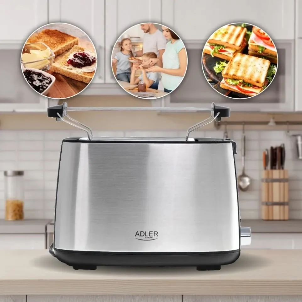 Thekëse buke Adler AD 3214, 900W, e argjend - 7