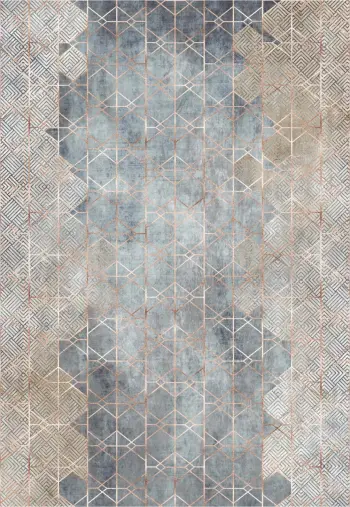 JOSIANE, tepih dyngjyrësh me qeliza, FH7675.16, 160X230cm, me franja