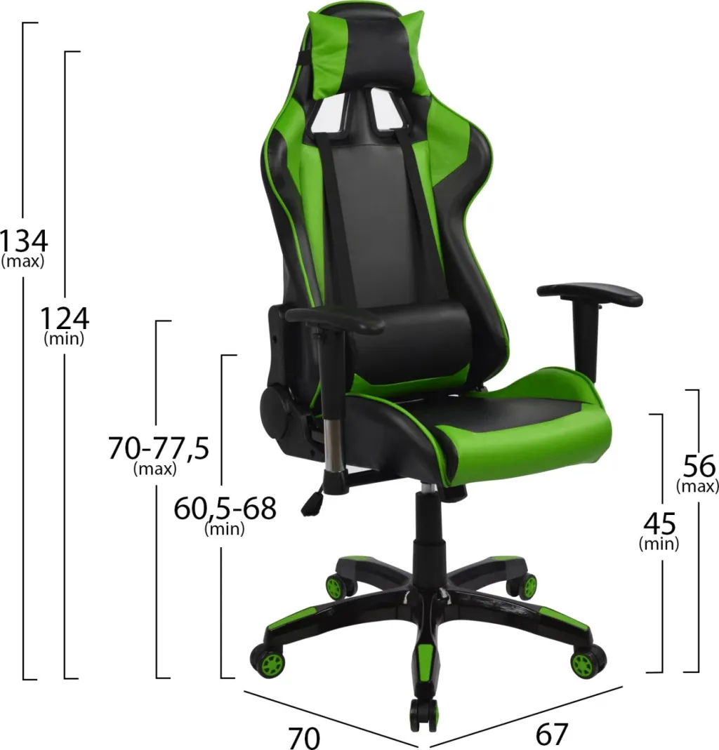 Karrige gaming FH1056.03, e zezë/e gjelbër - 2