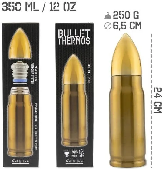 Termus FROSTER Bullet Brass, 350 ml, Ngjyrë çeliku - 2