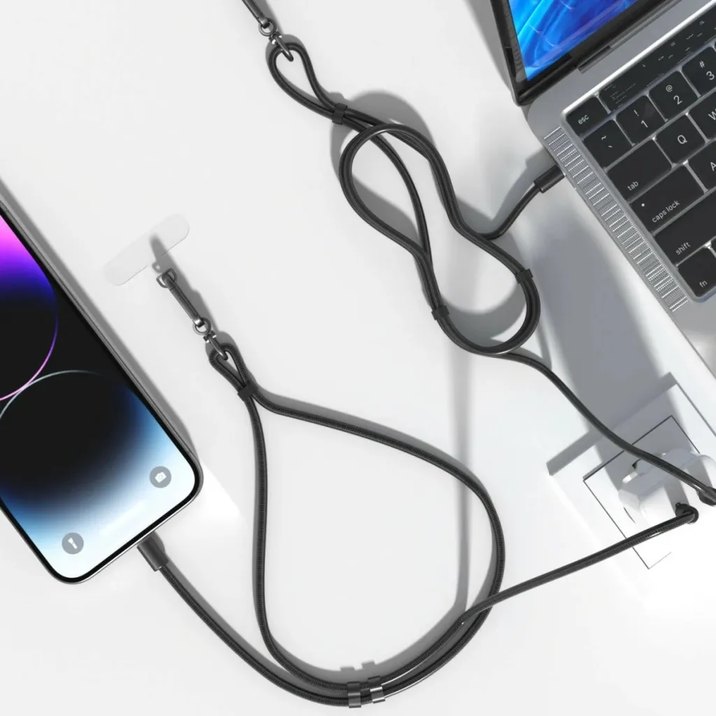 Kabllo USB 4smarts 541126, 1m, 60W, e zezë - 4