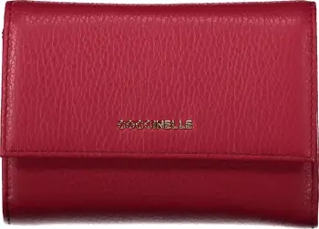 Portofol për femra COCCINELLE Metallic Soft, i kuq