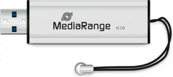 USB stick MediaRange MR915 16GB, USB 3.2, Type-A/Micro-USB, zi/argjendtë