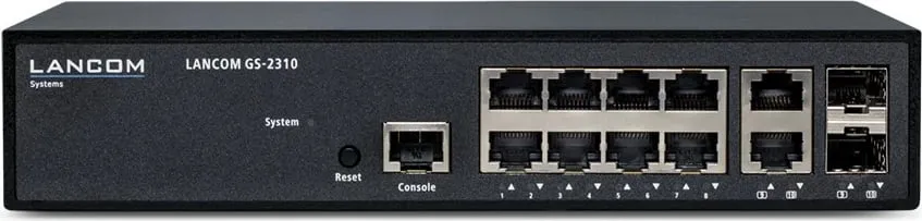 Switch LANCOM GS-2310, 10 porta Gigabit, 1U, rackmount, i zi - 1