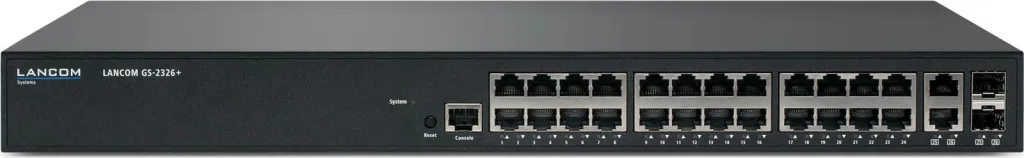 Switch LANCOM GS-2326+, 24 porta Gigabit, 2 SFP, Managed, 1U, i zi - 1