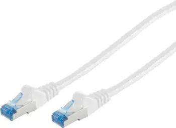 Kabëll Ethernet No-Name S/CONN 75717-W, 7.5 m, Cat6a, S/FTP (S-STP), RJ-45, i bardhë