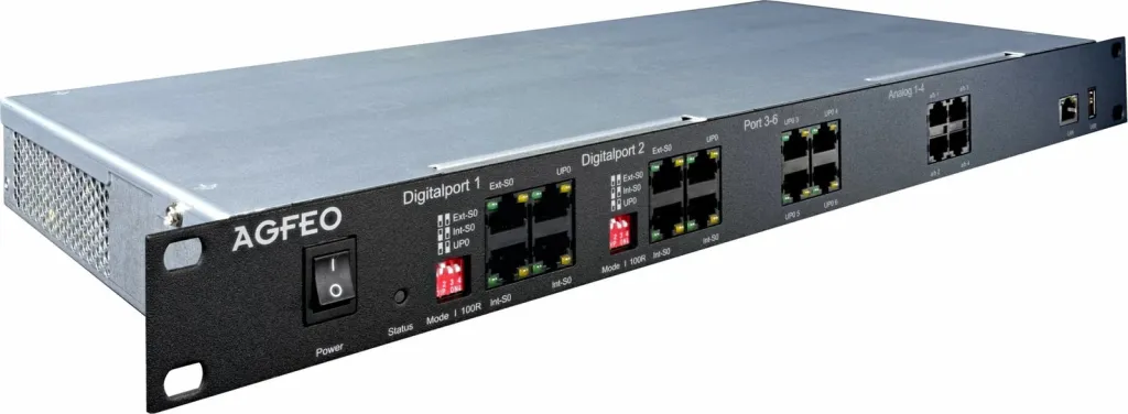 Switch AGFEO ES 628 IT, 483 x 215 x 44 mm, e zezë - 1