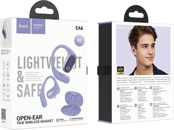 Kufje wireless HOCO EA6 open-ear, Bluetooth, vjollcë - 4