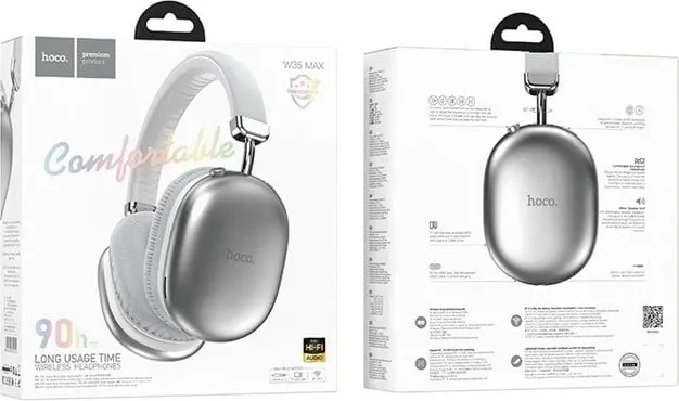 Kufje HOCO W35 Max Joy wireless, Bluetooth 5.3, 800 mAh, argjendtë - 4