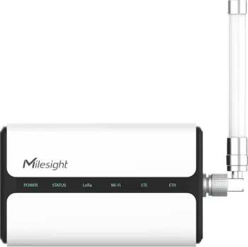 Gateway rrjeti Milesight UG65915EA, 512MB RAM, 8GB Flash, PoE, IP65, zi/bardhë