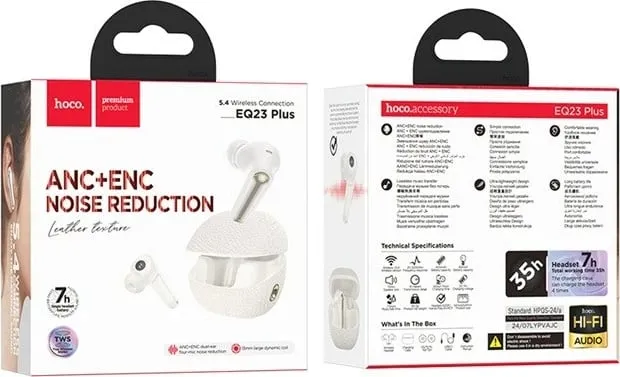 Kufje wireless HOCO EQ23 PLUS II, in-ear, Bluetooth, milky white - 4