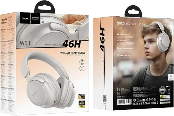 Kufje HOCO W53 Tone wireless, Bluetooth, gri - 3