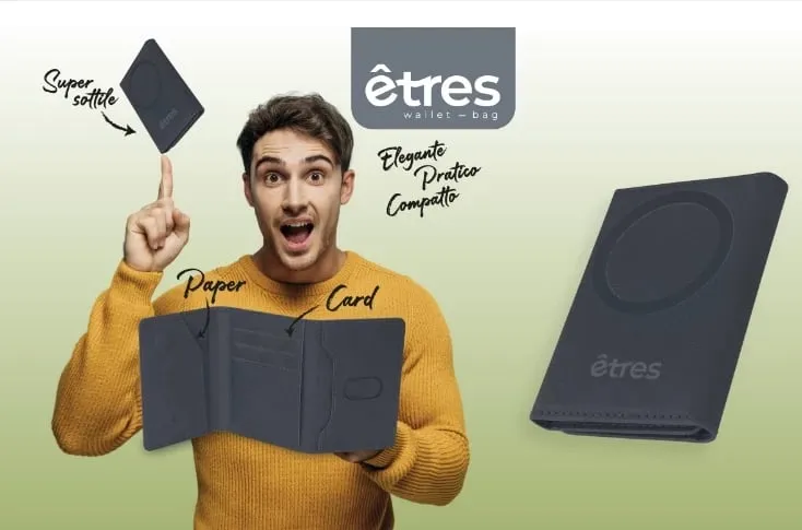 Portofol Etres Smart Wallet Classic ngjyrë kafe - 2