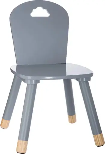 Karrige plastike gri pa krahë për fëmijë 38x44x52cm