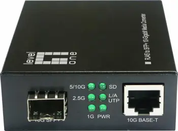 Konvertues rrjeti Level One GVT-2051, 10GBit, RJ45 në SFP+, i zi