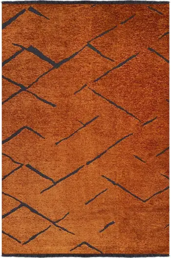 Tapet modern, ngjyrë bronzi, me vetë-fringe, FH7674.04, 160x230 cm
