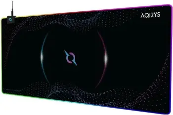 Mauspad Aqirys AQIRYS ECLIPSE RGB XL 900x400, e zezë