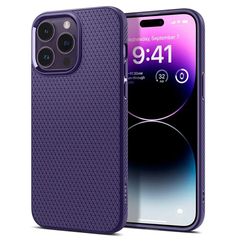 Mbështjellëse për iPhone 14 Pro Spigen Liquid Air, vjollcë - 1