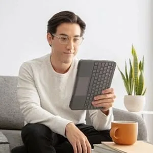 Mbështetëse tastiere për iPad Air (4th & 5th Gen) Logitech Folio Touch, e hirtë - 3