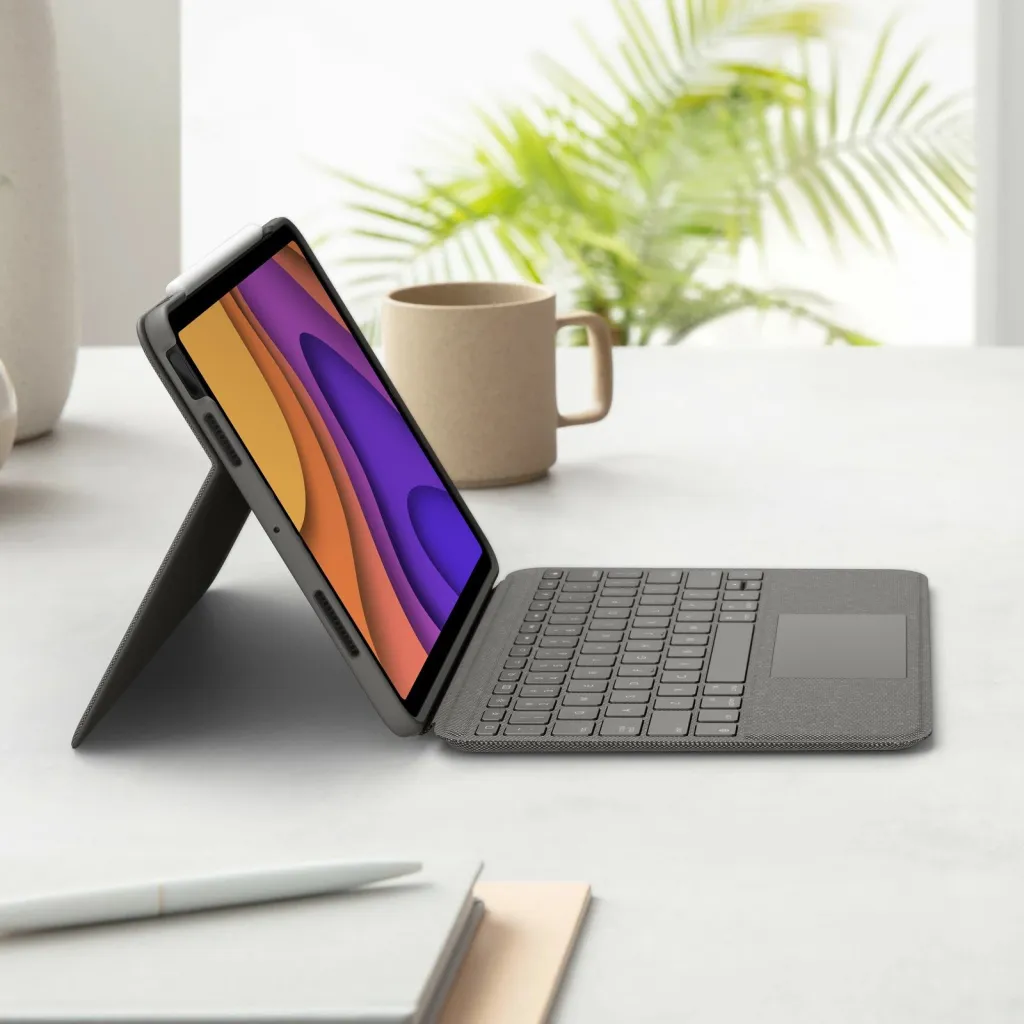 Mbështetëse tastiere për iPad Air (4th & 5th Gen) Logitech Folio Touch, e hirtë - 6