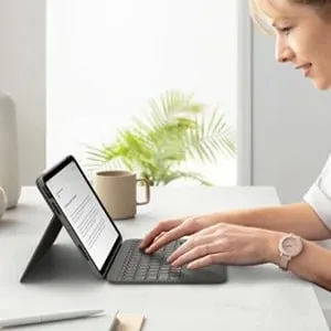 Mbështetëse tastiere për iPad Air (4th & 5th Gen) Logitech Folio Touch, e hirtë - 8