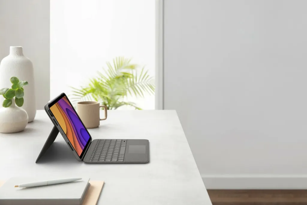 Mbështetëse tastiere për iPad Air (4th & 5th Gen) Logitech Folio Touch, e hirtë - 9