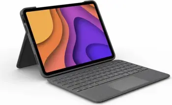 Mbështetëse tastiere për iPad Air (4th & 5th Gen) Logitech Folio Touch, e hirtë