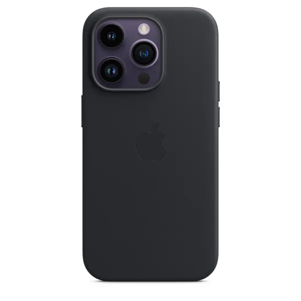 Apple iPhone 14 Pro Leather Case me MagSafe, Midnight - 1