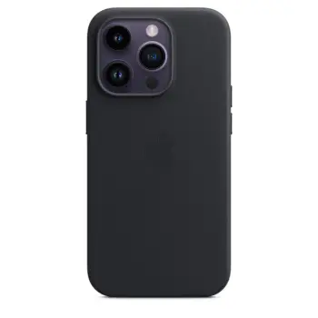 Apple iPhone 14 Pro Leather Case me MagSafe, Midnight