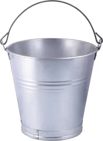 Kovë çeliku e galvanizuar, 15 L, e argjendtë