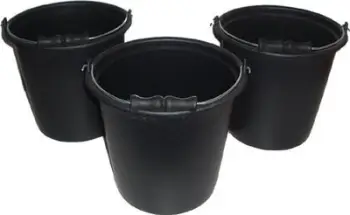 Kovë plastike ndërtimi me dorezë, 16-30L, e zezë