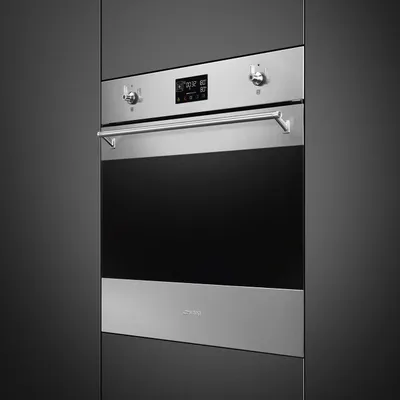 Furrë SMEG Classica SO6302S3PX, 60cm, 3000 W, e hirtë/zezë - 2
