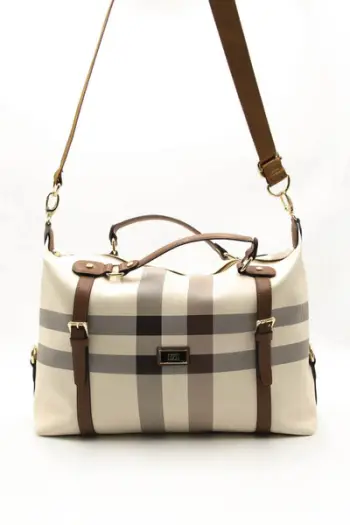 Çantë udhëtimi Silver&Polo,krem/kafe