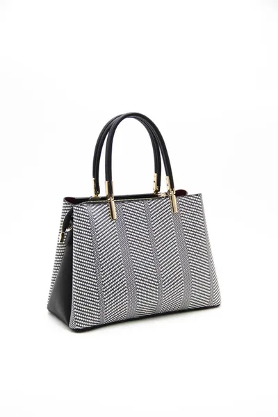 Çantë dore Silver&Polo e bardhë/zezë - 4