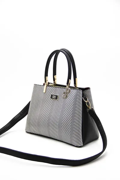 Çantë dore Silver&Polo e bardhë/zezë - 6