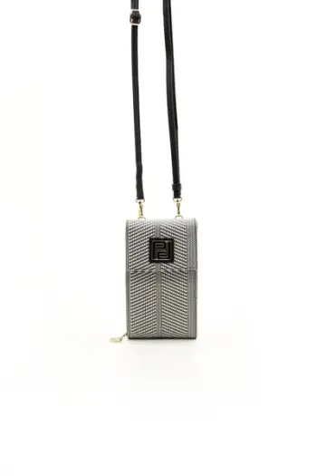 Çantë telefoni Silver&Polo, e zezë/bardhë