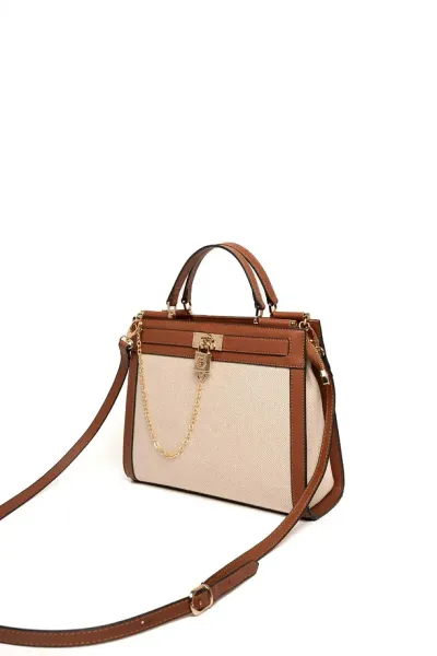Çantë dore Silver&Polo, krem/kafe - 3