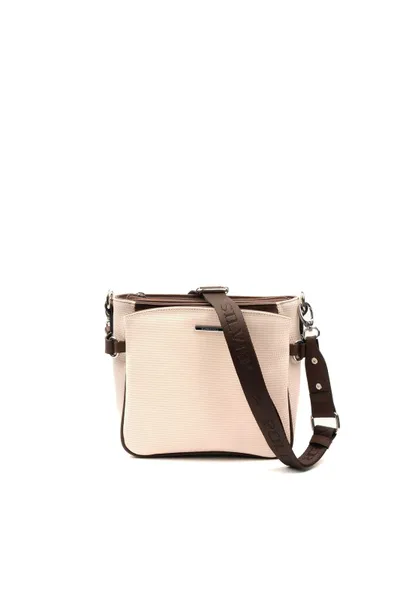 Çantë me rrip Silver&Polo, argjendtë/kafe - 5