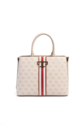 Çantë dore Silver&Polo, krem/kuqe