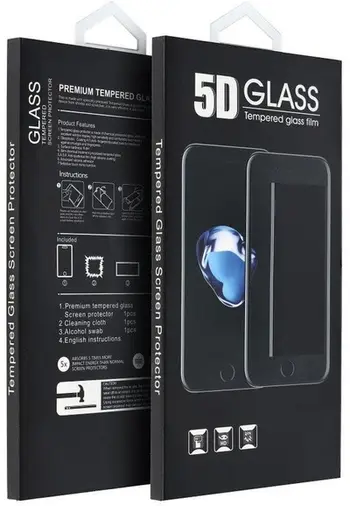 Xham mbrojtës OEM 5D Full Glue për Apple iPhone 17, 9H, i zi