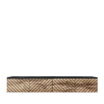 Komodë për TV D 180 MDF, zi / bezhë
