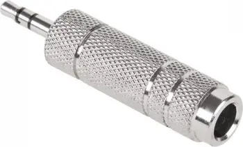 Përshtatës AV, Jack 3.5mm - Jack 6.3mm, i argjendtë