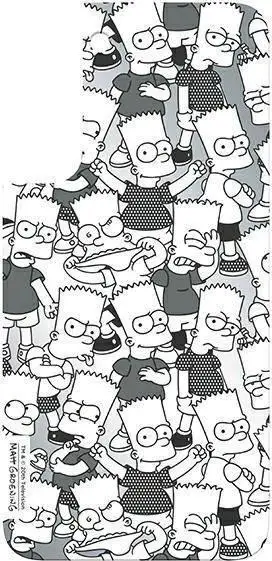 Pllakë e pasme Samsung për Frame Cover Galaxy S22, dizajn The Simpsons, bardh e zi