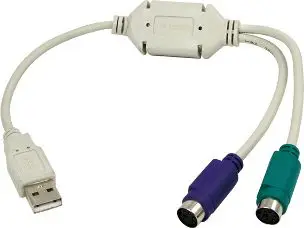 Përshtatës USB LogiLink AU0004A, USB A në 2x PS/2, 0.2 m, i hirtë