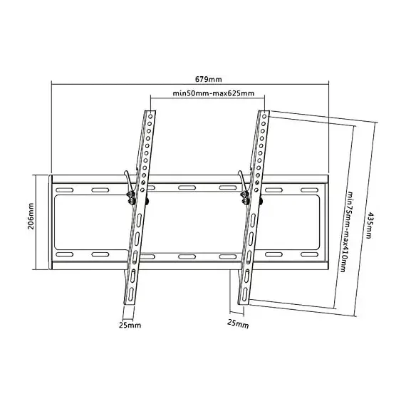 Mbajtëse Statike për Televizor S-BOX 37-70",PLB 3446-T - 2