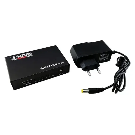 Shpërndarës për HDMI Spliter 4x out 1x in FULL HD,1.4 HDMI - 1