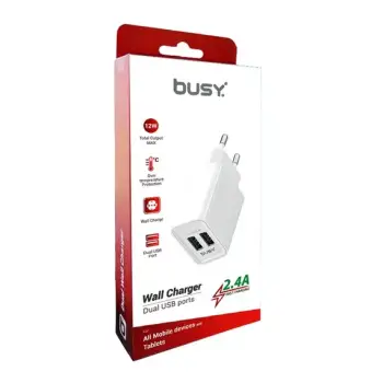 Mbushës telefoni Busy Wall Charger USB dual 2.4 A