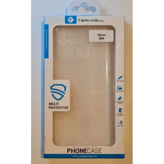 Mbrojtëse për telefon realme Narzo 50A transparente - 1