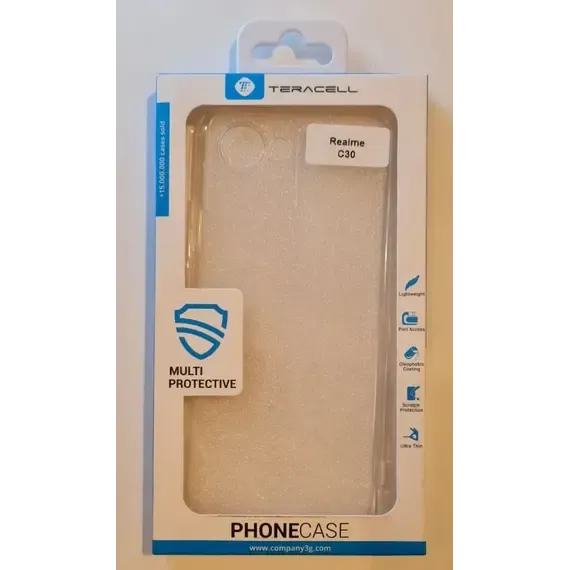 Mbrojtëse për telefon realme C30 transparente - 1