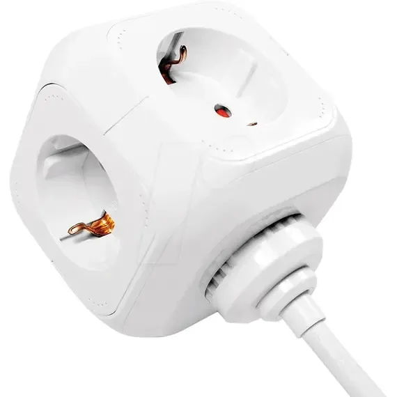 Kabëll Vazhduese Logilink, Ac 250V 2Xusb 4X, 1, 4M, Bardhë - 3